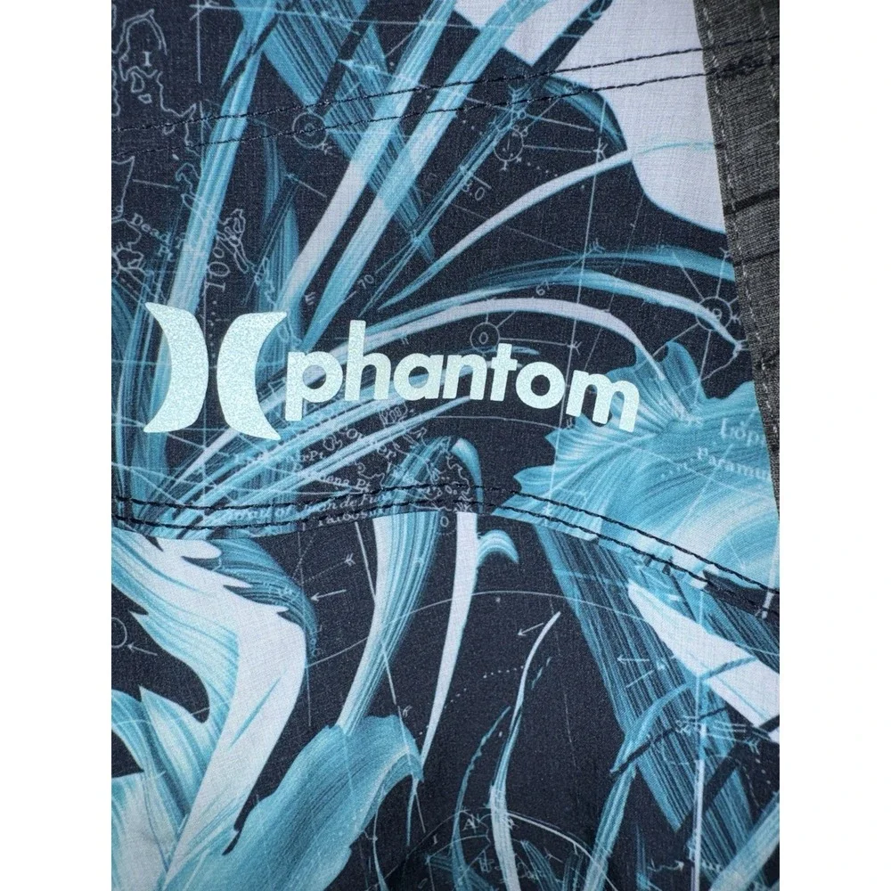 NWT Hurley Phantom JJF Board Shorts Trunks Mens 30x9 Floral Map Grid Print